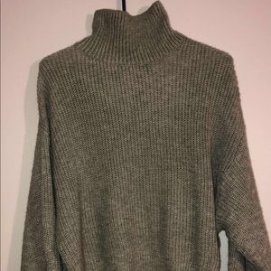 Army green turtleneck sweater from h&m